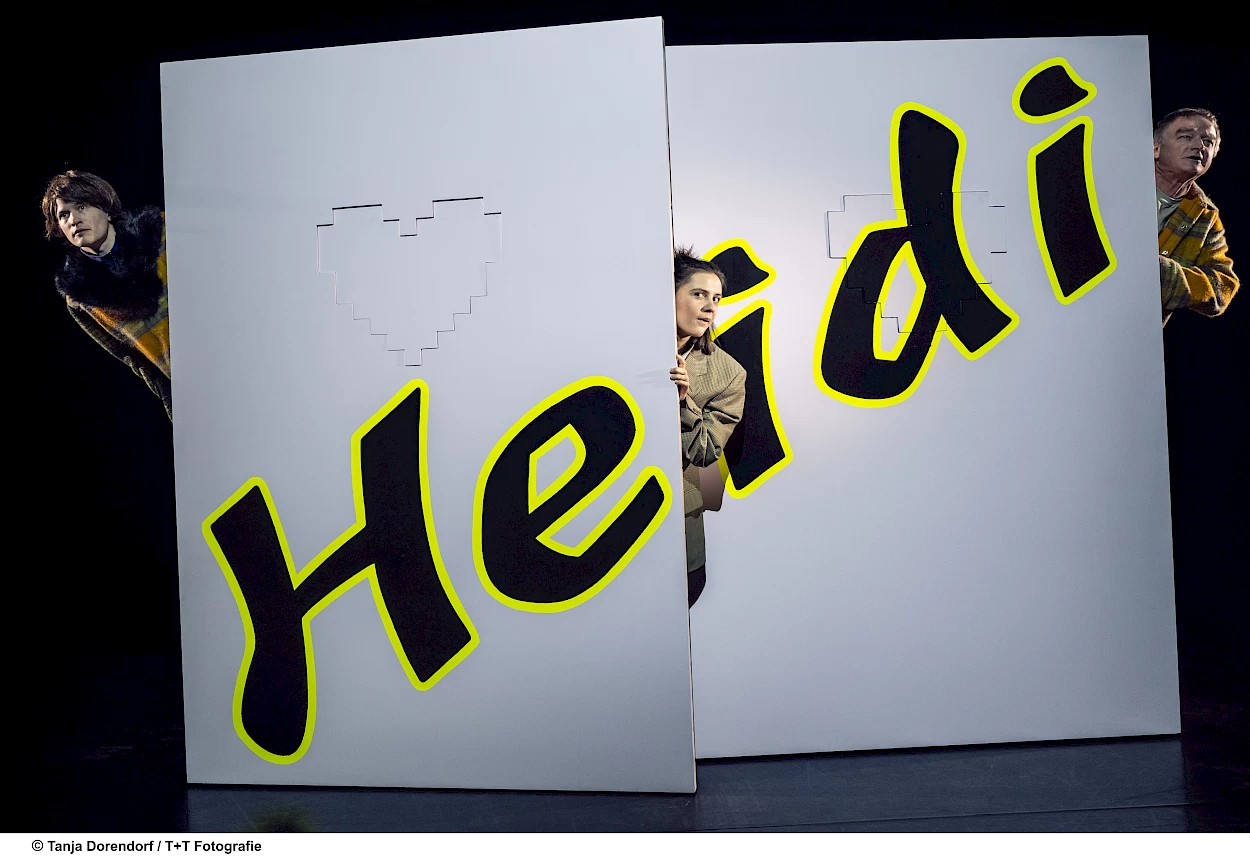 Heidi, Theater Kanton Zürich, Jonas Götzinger, Nils Torpus , Annina Walt | Foto: T + T Fotografie, Tanja Dorendorf